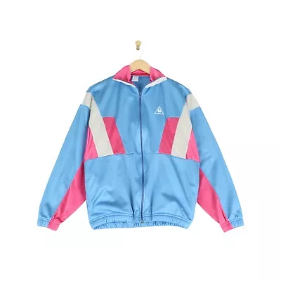 Vintage Le Coq Sportif Track Jacket Blue Full Zip Collared Retro Mens Size Small • £29.99