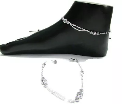 Indian Payal Ankle Bracelet Silver Tone Ghungroo Girls Anklet Fashion Jewelry • $11.39