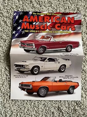 Danbury Mint Brochure American Muscle Cars 2 • $9.95