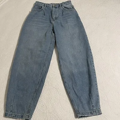 Zara Womens Baggy Jeans Denim Blue Size 4 High Rise  • $15.20