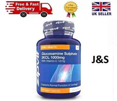 Glucosamine Sulphate 2KCI Optimum Strength 1000mg Capsules + Vitamin C 120 Pcs • £10.89