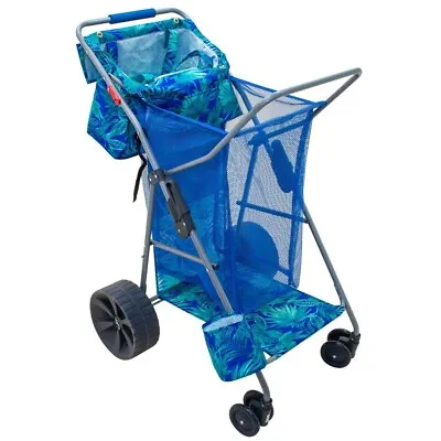 Tommy Bahama Wonder Wheeler Utility Cart All Terrain Beach Buggy Big Tires Blue • $158.99