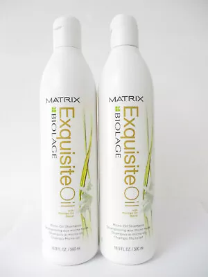  MATRIX BIOLAGE EXQUISITE OIL SHAMPOO 16.9 OZ (Lot Of 2) • $30.97