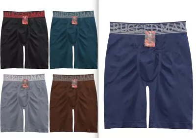 6 Mens Authentic Hunk Boxer Briefs Breathable Long-Leg Athletic #2242A RUGGEDMAN • $29.99