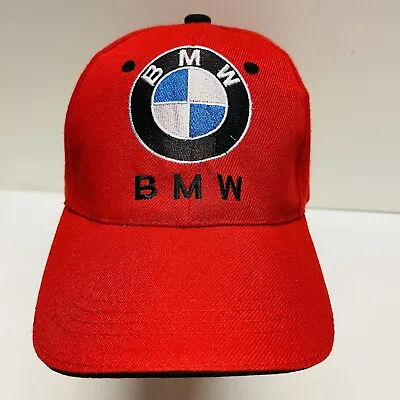 BMW Logo Cap Hat Red Adjustable Strapback Embroidered Logo • $14.95