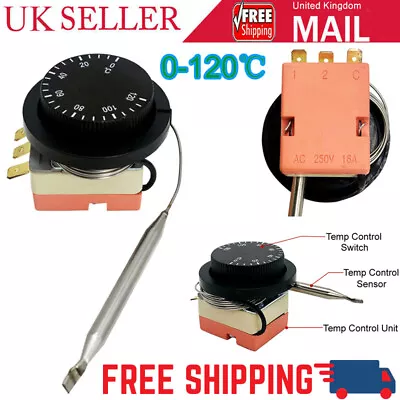 £10.49 • Buy Cooling Fan Thermostat Switch 12V Electric Radiator Temperature W/ Control Probe