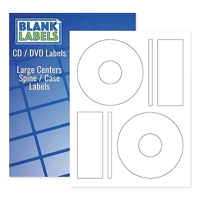 500 CD/ DVD Laser And Ink Jet Labels Compatible To Memorex 250 Sheets Large Core • $29.99