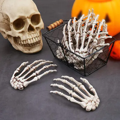 £6.08 • Buy 1 Pair Halloween Skeleton Claw Hand Bones Horror Haunted House Secret Room Props