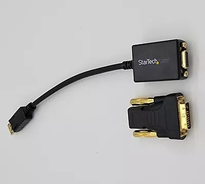 (1) DP2VGA2 Display Port To VGA Video + (1) DVI-D To HDMI -Female Adapter • $29.99