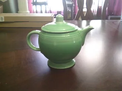 Homer Lauglin Vintage Fiesta Ware Light Green Medium Tea Pot • $129