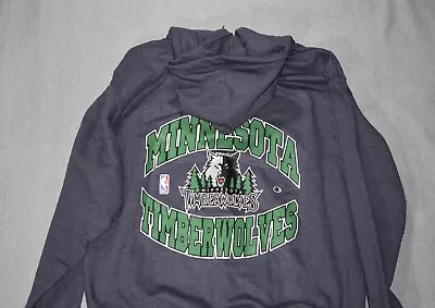 Minnesota Timberwolves Vintage Hoodie Sweatshirt Champion XL Logo Garnett Jersey • $51.50