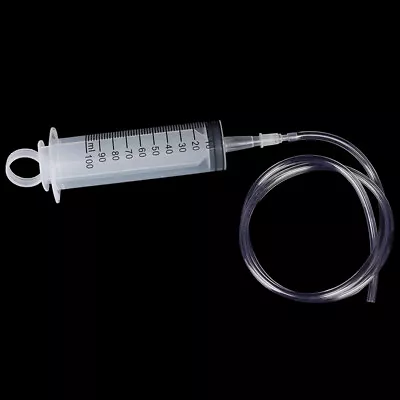 60-200ml Large Capacity Syringe Reusable Pump Oil Measuring With  Silicone  XI • $10.62