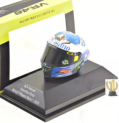 1:8 MINICHAMPS 399200076 Mini Helmet Rossi Motogp Misano 2020 Race 1 • $23.87