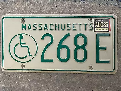 1985 Massachusetts Wheelchair License Plate # 268E Handicapped Disabled • $5.95