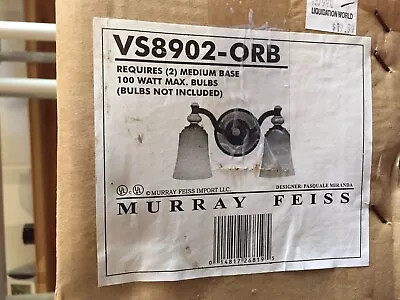 Murray Feiss Wall Sconce Lighting VS8902-orb New In Box • $34.99