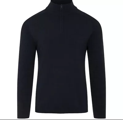 £60 • Buy BNWT J.Lindeberg Mens Luis Zipped Golf Sweater Size Medium In JL Navy