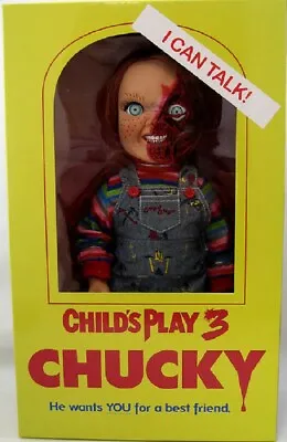 Chucky Child's Play 3 Scarred Talking Pizza Face Doll Killer Mezco • $292.53