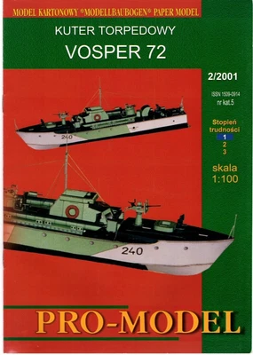 £9.95 • Buy Card Model Kit – Motor Torpedo Boat Vosper 72 