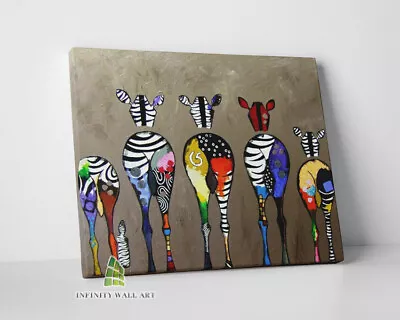 Zebra Bum Print Canvas Art Canvas Print Wall Art Decor Canvas Photo Picture-C416 • £10.18