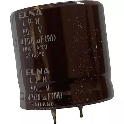 4700uF 50V Radial Electrolytic Capacitor LPH ELNA 31x30.5mm • $6.70