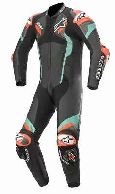 $1210.89 • Buy Alpinestars Atem V4 Leather 1 Pc BLACK PETROL RED FLU Race Sport Motorcycle Suit