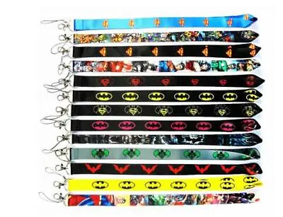 Lot Cartoon Superman Batman Avengers Neck Straps Keychain Lanyard ID Card • $12.60