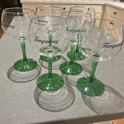 Tanqueray Green Stem Wine Glasses Set Of 6 • £62.65