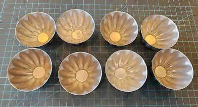 VINTAGE ALUMINUM MINI JELLO TART BUNDT CAKE MOLD PAN UNBRANDED - Set Of 8 - 120 • $15.95