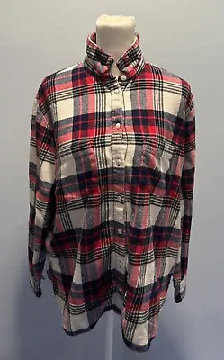 Maxwell Long Sleeve Button Down Oversized Flannel Top Womens Sz Small Red Plaid • $19.98