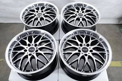 Kudo Racing Revolution 17x7 4x100 4x114.3 Wheels Rim Black Polish Face Civic (4) • $759