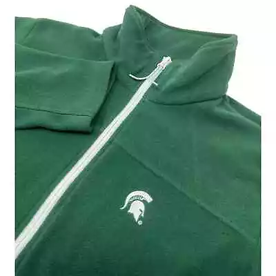 Columbia Michigan State Spartans Women’s Large Fleece Jacket Green MSU Full Zip • $30