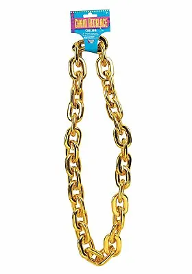 Forum Novelties X76879 Jumbo Chain Gold One Size - Gold Chain Rapper Fancy • £7.89