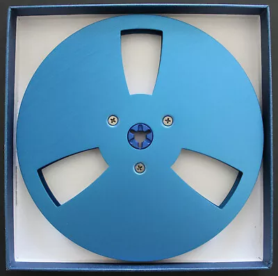 New Analog Audio 7  X 1/4  Metal Tape Reel -trident Hub- Blue -akai Teac Sony • $37.50