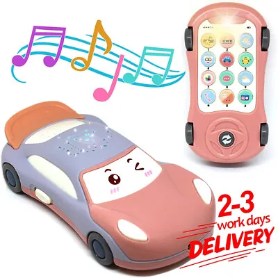 Baby Musical Car Phone Toys For 1 Year Old Boy Kids Early Education Learning Toy • £8.89