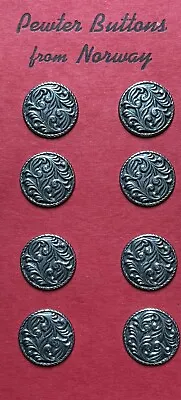 Vintage Pewter Buttons. Norwegian Made. • $19.50