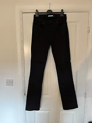 7 For All Mankind Mid Rise Black Women's Straight Leg Jeans Size 29 • £16