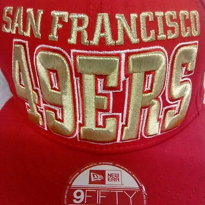 $24.99 • Buy San Francisco 49ers New Era Snapback Cap Sz M-L Hat Red/gold NFL 9FIFTY
