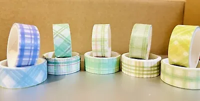 Basic Washi Tape Set 1.5cm/0.59inc | 10 Tapes In Set 6 Sets In Different Colours • £3.89