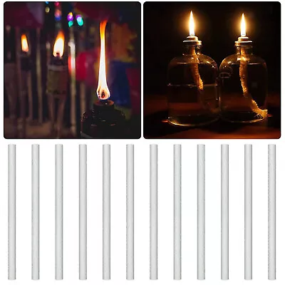 12pcs Fiberglass Replacement DIY Torch Wick Oil Lamp Candle Outdoor Wine Bottle • £9.18