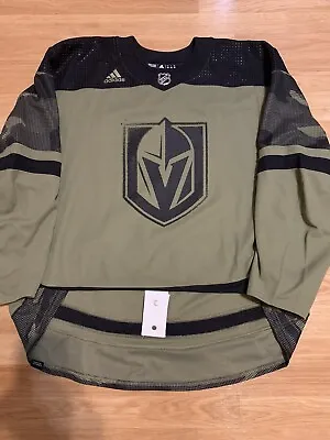 Team Issued MiC Adidas Authentic Las Vegas Golden Knights NHL Jersey Military 60 • $500