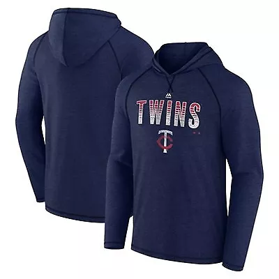 MLB Minnesota Twins Men's Lightweight Bi-Blend Hooded Sweatshirt - S • $13.99