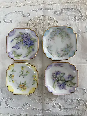 Pretty Limoges Floral Hand Painted Floral T & V France Petit Dishes • $100