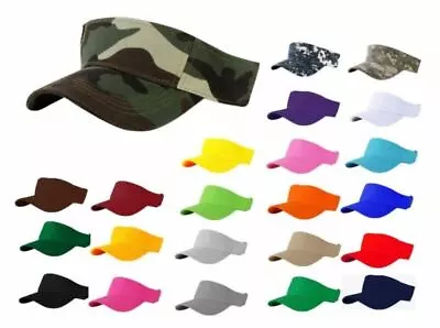   Plain Cotton Visor Back Sun Beach Adjustable Hat Golf Tennis Cap Sun Visor Hat • $8.49