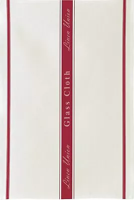 Ulster Weavers  Glass Cloth Red  Woven Linen And Cotton Union • £8