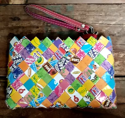 NEW Nahui Ollin For Tootsie Roll Pops Wrapper Clutch Purse Wristlet • $13.99