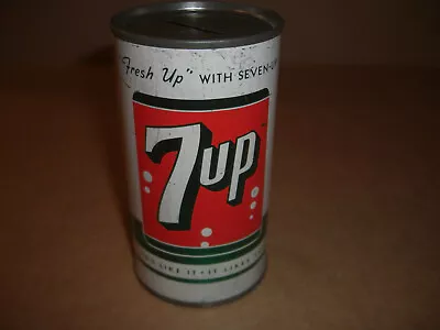 7 UP 12 OZ. Can Flat Top Bank Original 1958 • $75.87