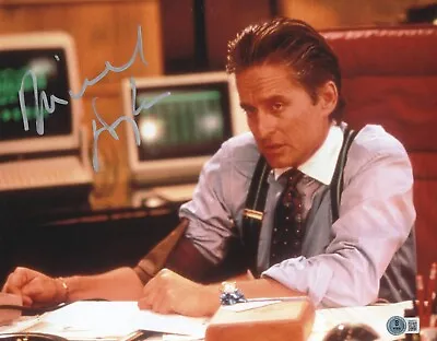 Michael Douglas Signed 11x14 Photo Wall Street Autograph Proof Beckett Witness • $400