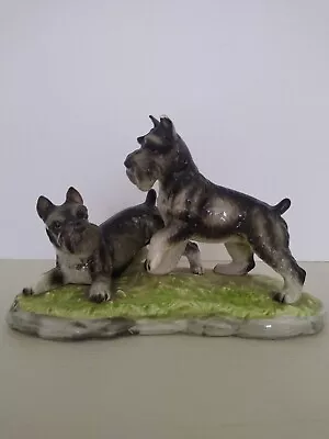 Shafford Figurine Pair Of Schnauzers Porcelain Japan • $16