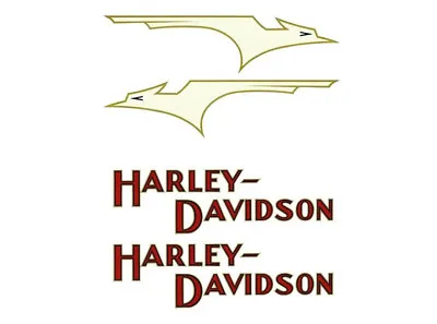 Cream Bird DECALS For Harley - Davidson Gas Tanks 1933 VL 45 Solo & Servi-Car • $116.26