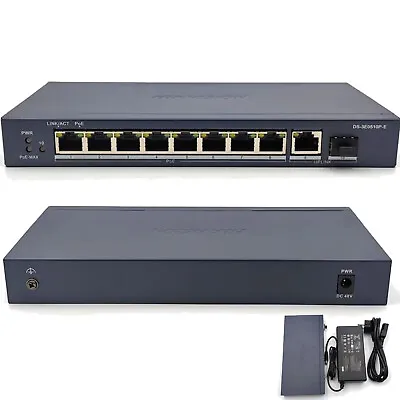 Hikvision 8 Port Gigabit Unmanaged POE Switch DS-3E0510P-E 1 Uplink SFP Port • $129.99